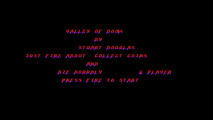 Valley of Doom Title Screen